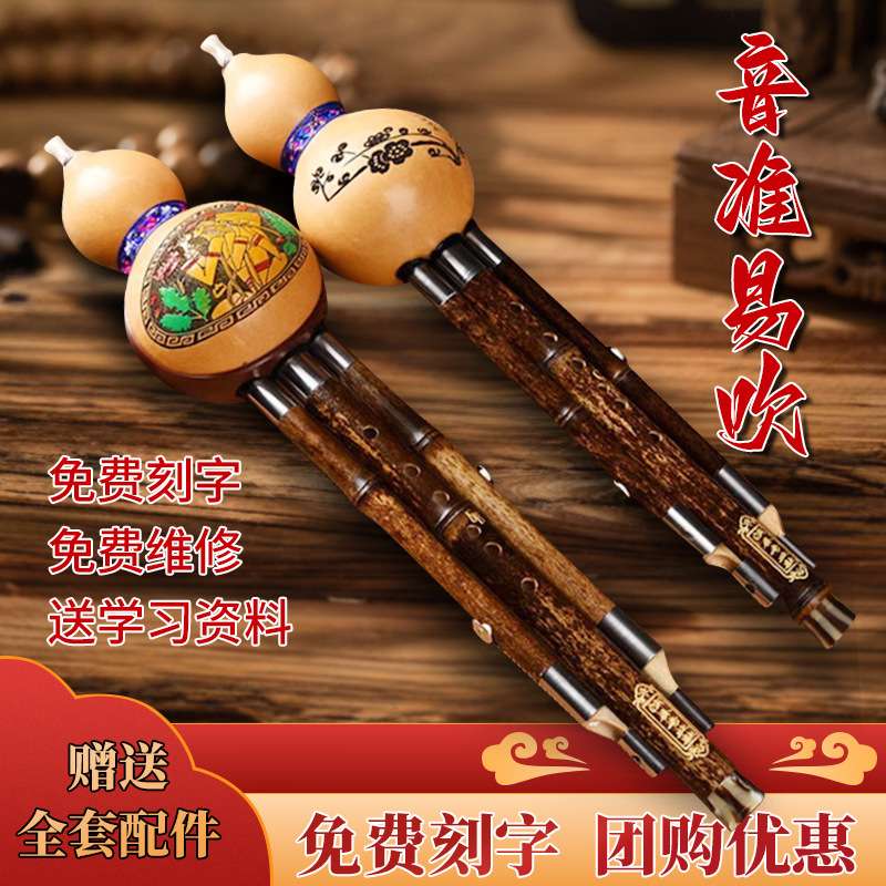 八孔葫芦丝乐器初学成人学生专业演奏型七孔8孔c调降b小D/G/F调