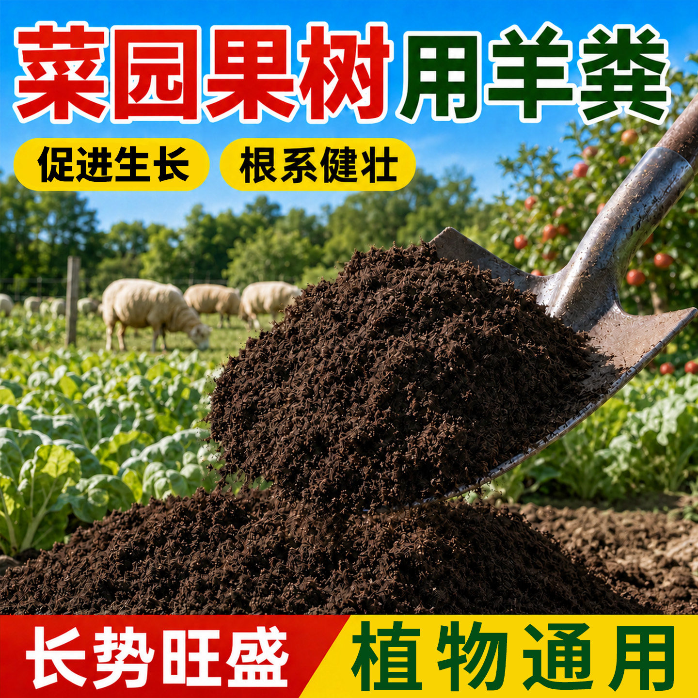 发酵羊粪肥内蒙古腐熟羊粪肥盆栽果树农家肥花卉蔬菜通用有机肥料