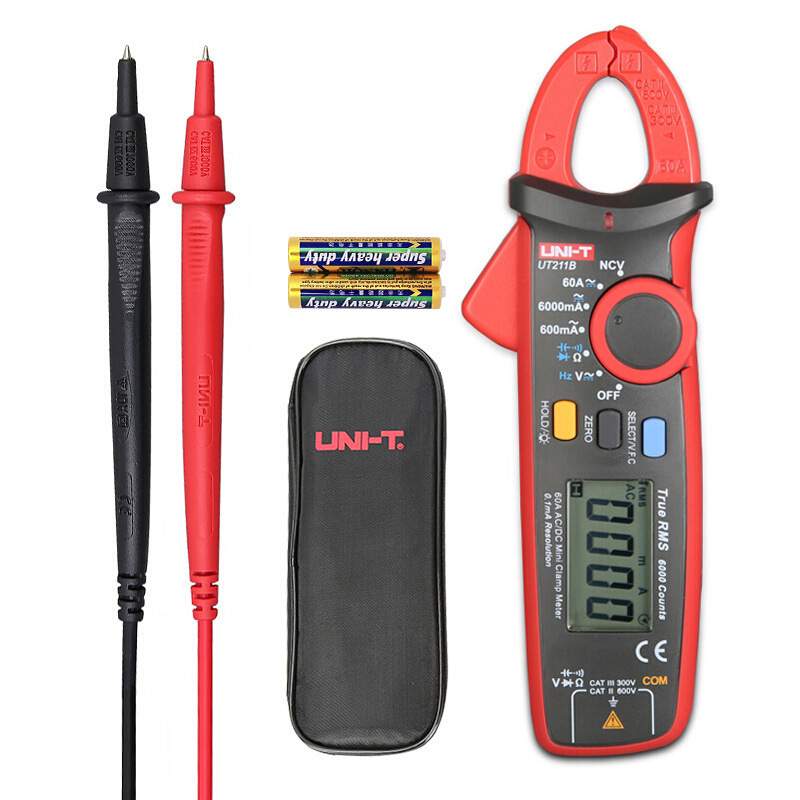 UNI-T优利德UT211B/213/216D钳型万用表UT220/222钳形大电流2500A