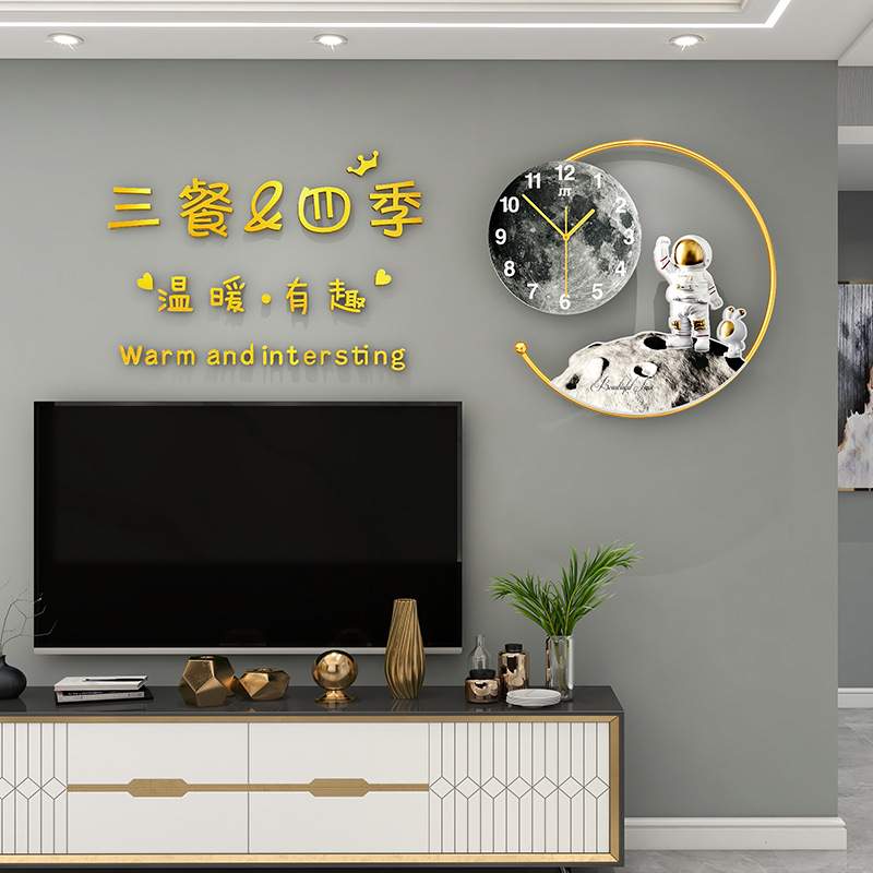 轻奢钟表客厅高级感现代简约时钟挂墙静音家用装饰创意挂钟免打孔