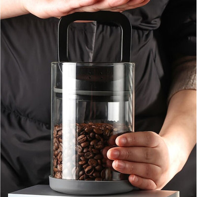 咖啡豆密封罐真空食品级玻璃咖啡保存罐五谷杂粮保鲜收纳罐储物罐