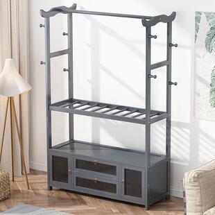 衣帽架落地卧室家用挂衣架多功能客厅收纳置物架结实耐用简易衣柜