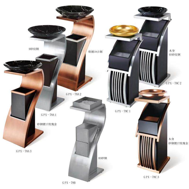 方管S型玫瑰金烟灰桶新概念不锈钢垃圾桶创意古铜烟灰桶,特色手工艺,其他特色工艺品,淘宝优惠券,粉丝福利购,淘宝优惠卷
