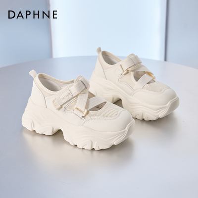 达芙妮厚底老爹鞋运动鞋网面透气
