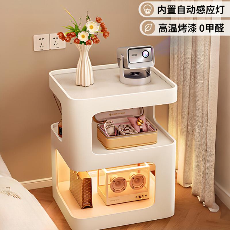 床头柜家用卧室2025爆款轻奢高级替代品床头边几小型铁艺置物架子