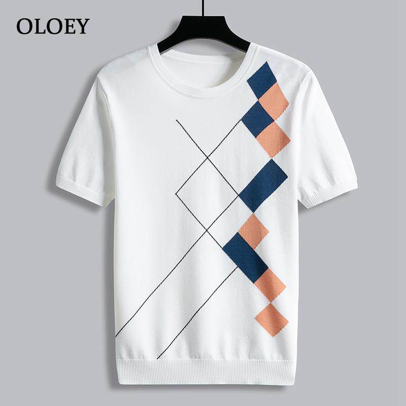 高端轻奢夏季男士t恤短袖冰丝麻衣服2025新款休闲半袖针织体恤衫