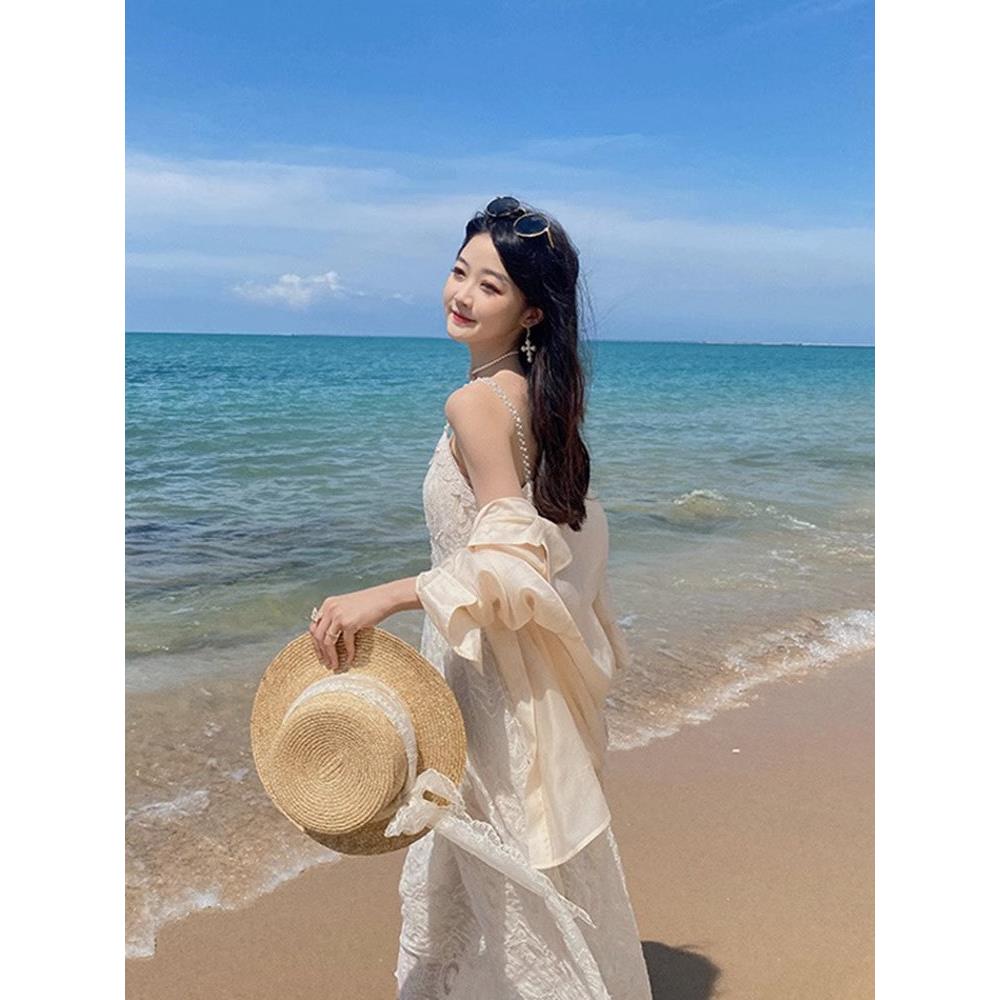 冰丝polo领品长衬衫女装2026春夏流行单开薄款防晒L36264F衫中长