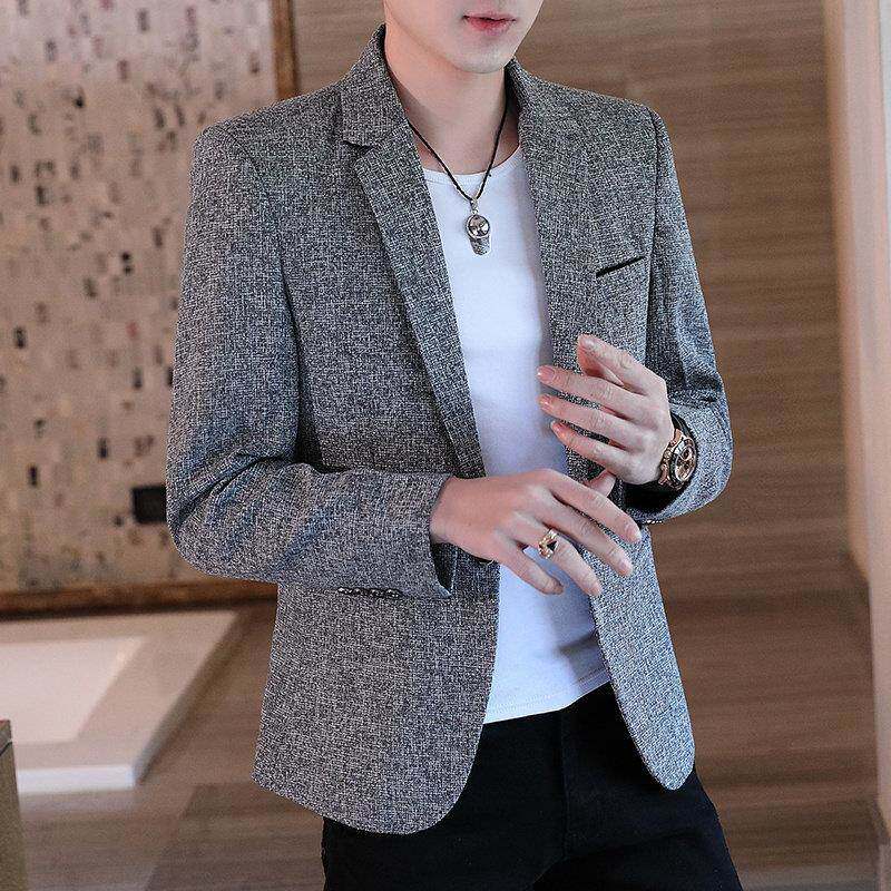 高端闲西休服男士202春秋季新款韩版修身时尚ODDF-613商小务西装