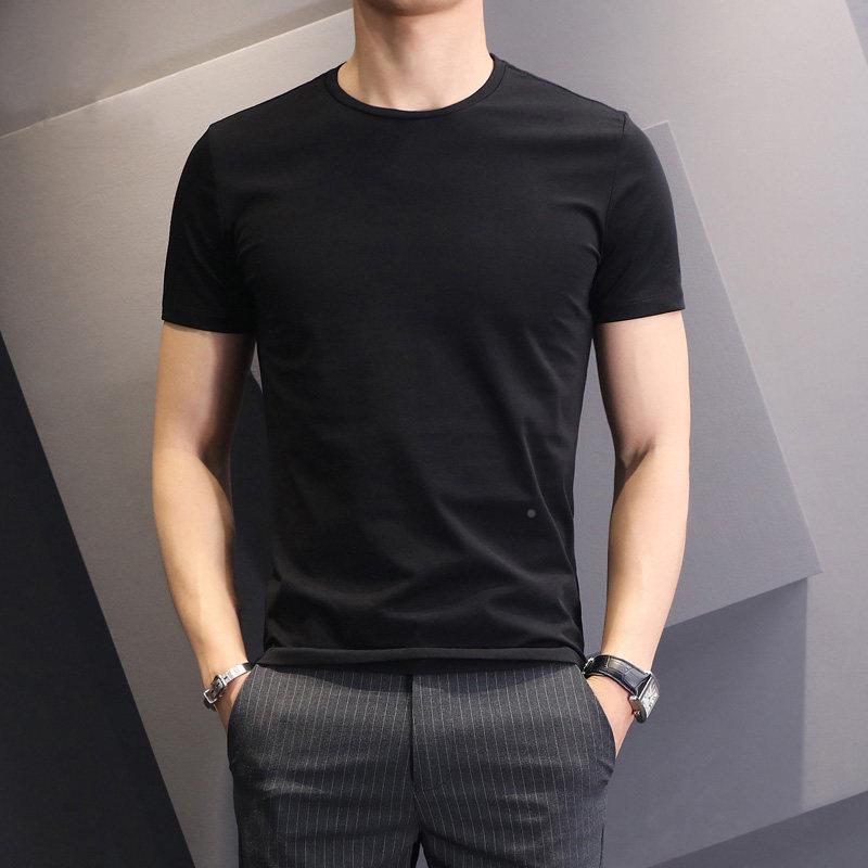 简经典!男人魅!长袖T恤约男春身秋季修冰MT001147丝T恤纯棉内搭