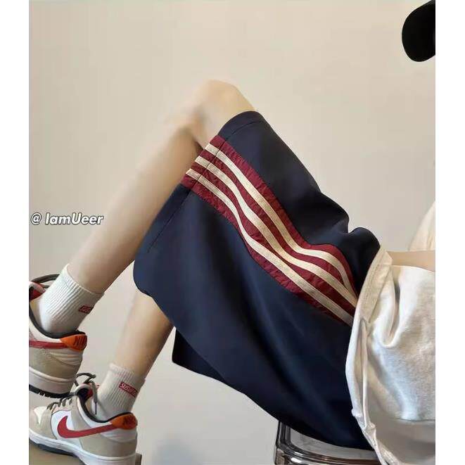 韩国学生跑步纯棉运动短裤女夏季薄款休闲宽松阔腿美式五分篮球裤