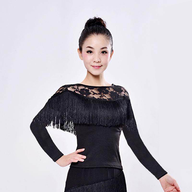拉丁舞蕾丝套装服装成人拉丁舞裙流苏演女出舞蹈服套练习装演出夏
