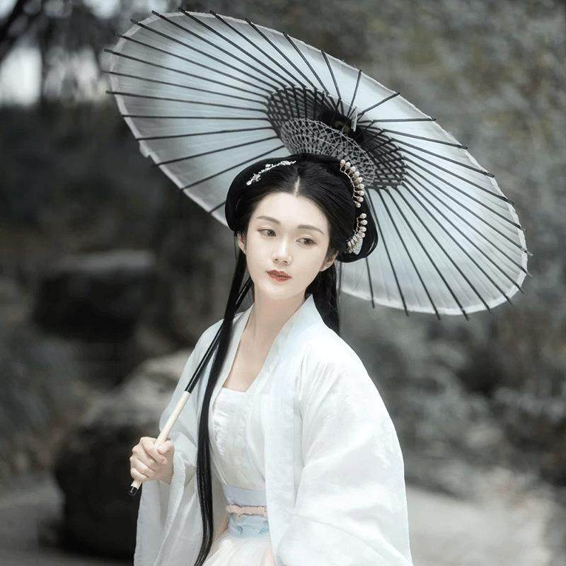 拾梦日式古风长柄真丝油纸伞和伞和风伞古典古装伞摄影渐变汉服伞