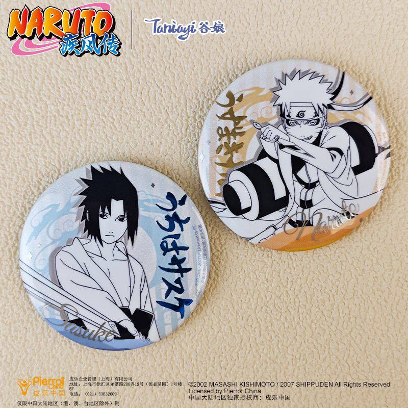 谷娘火影忍者系列鸣人宇智波佐助吧唧徽章马口铁周边自制