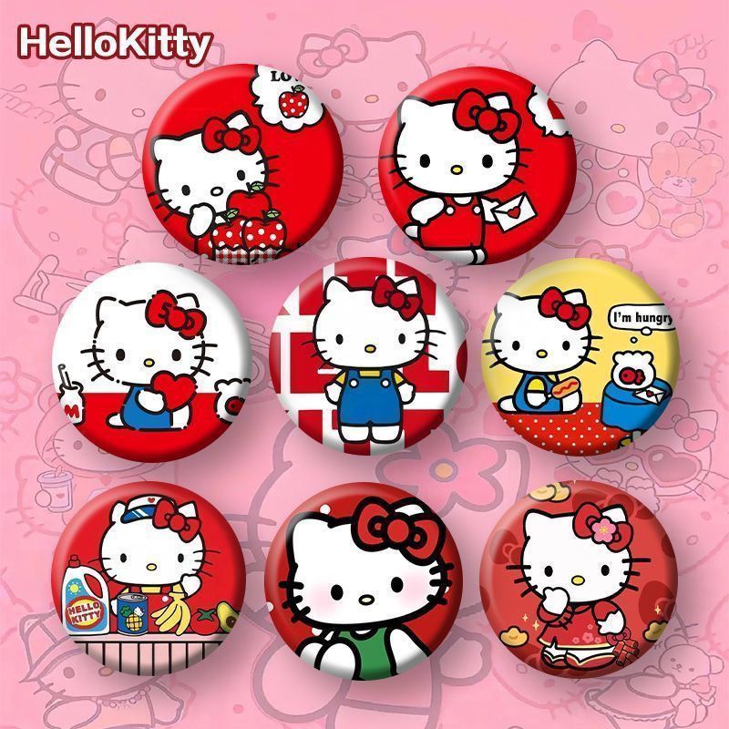 飞哥自制HelloKitty可爱卡通凯蒂周边徽章衣服配饰吧唧胸针礼物