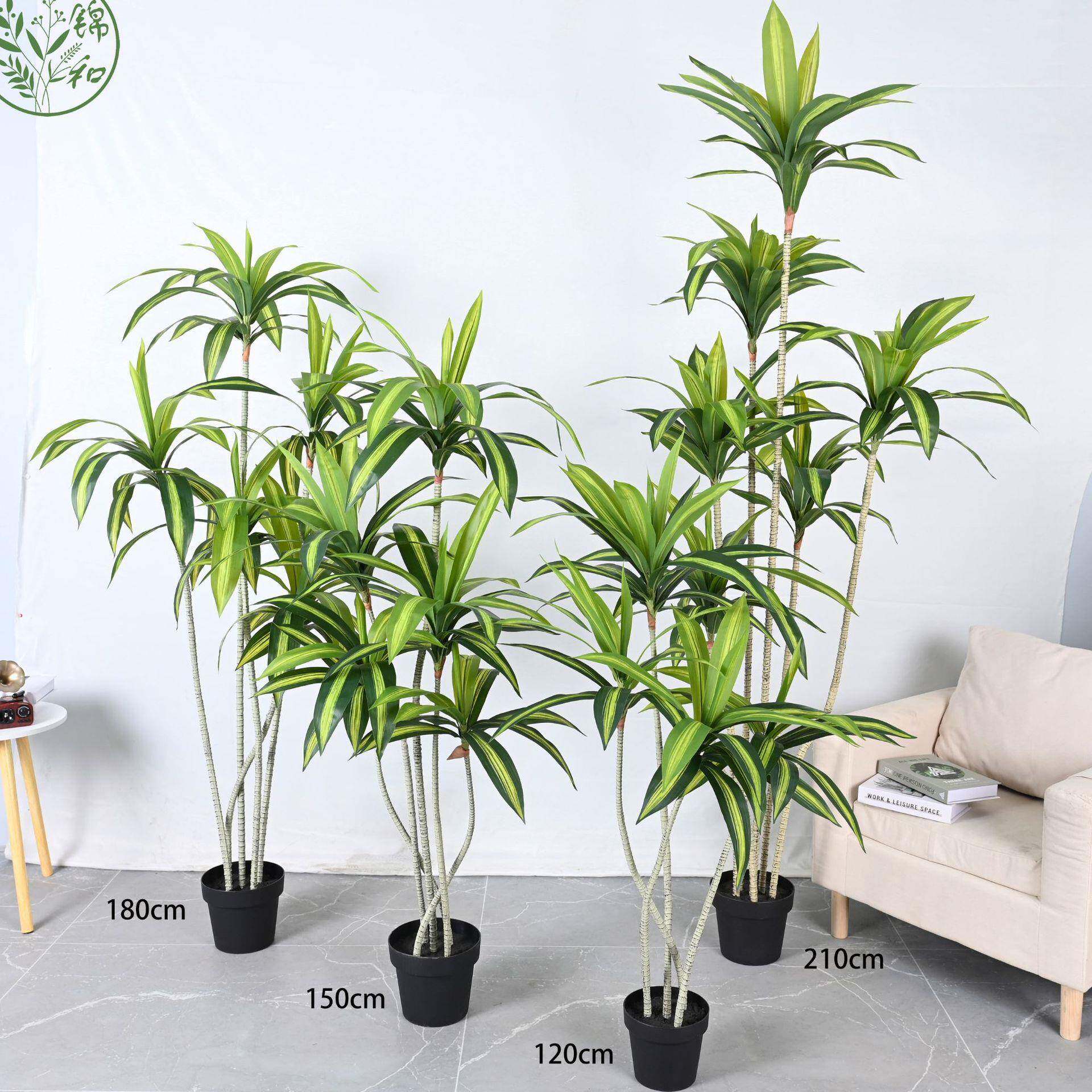 高端仿真巴西木假植物落地装饰绿植盆栽室内家居摆件橱窗植物造景