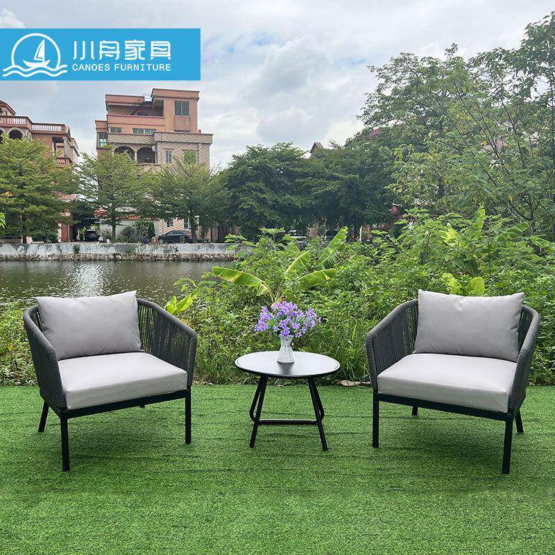 户外藤编桌椅创意阳台藤椅别墅庭院休闲室外花园天台绳编椅子组合