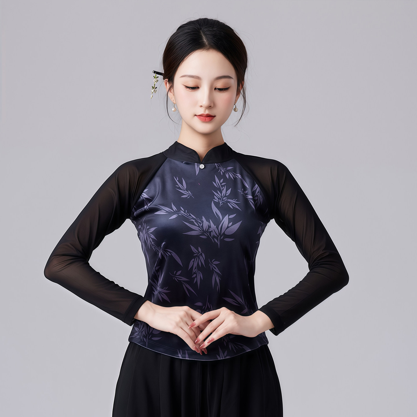 新款中国风古典现代舞服装套装