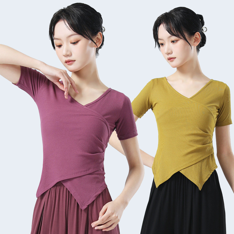 舞蹈服上衣长短袖练功服形体服女