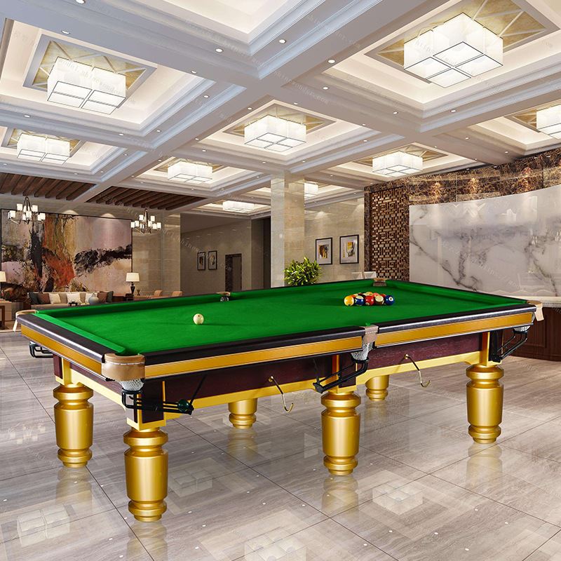 室内标准台球桌家用成人娱乐桌球台休闲中式黑八台球桌