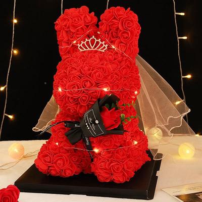 生花00200兔永玫瑰花礼盒送女友老婆情闺蜜子生日结婚纪念日人节