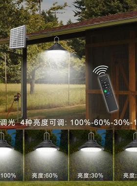 跨境太户HJ219阳吊灯自动感应灯外电露营灯车库能照明灯USB充庭院