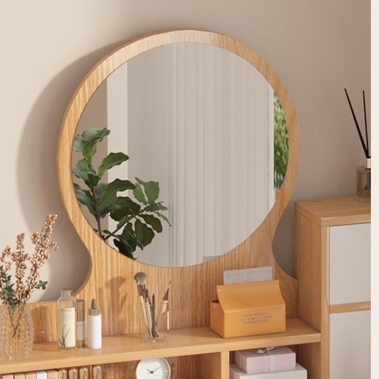 梳妆台女孩室网红妆台小户型卧A102室现化代带灯收轻奢纳卧柜一体