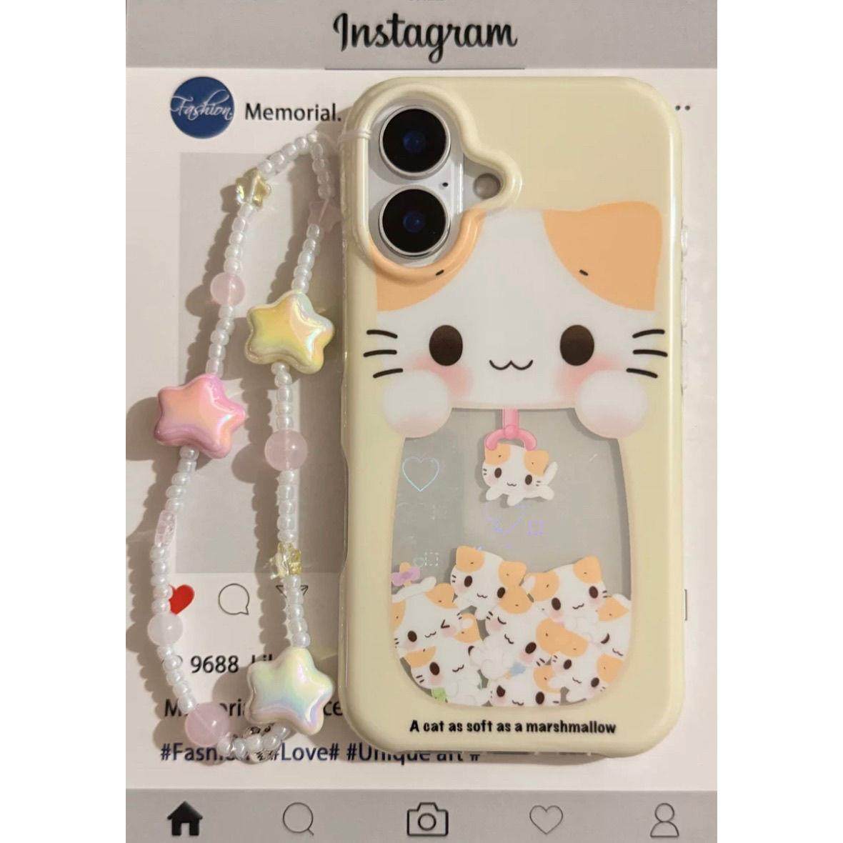 圆边双层娃娃机棉花糖适用于16手机壳可爱苹果15卡通14少女新款13