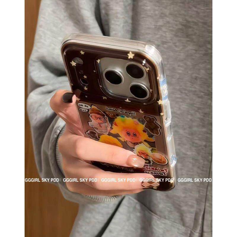 日韩布偶星星人插画适用iPhone15苹果16pro 手机壳17promax新款14