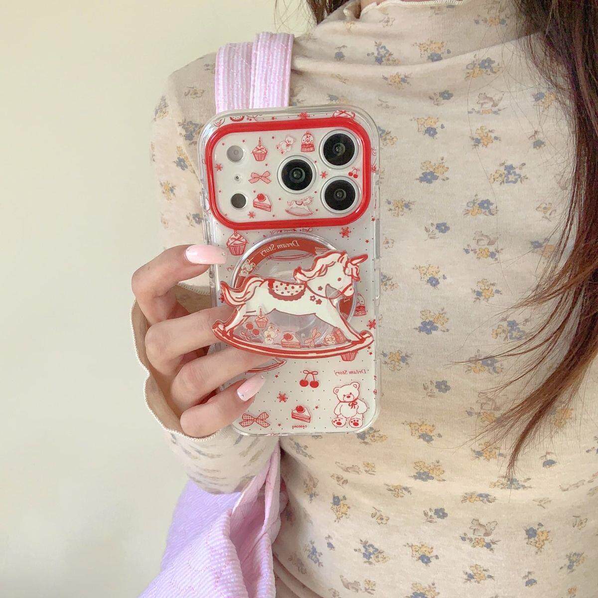 磁吸 木马适用于苹果17系列高级感手机保护壳ins15pro手机保护套