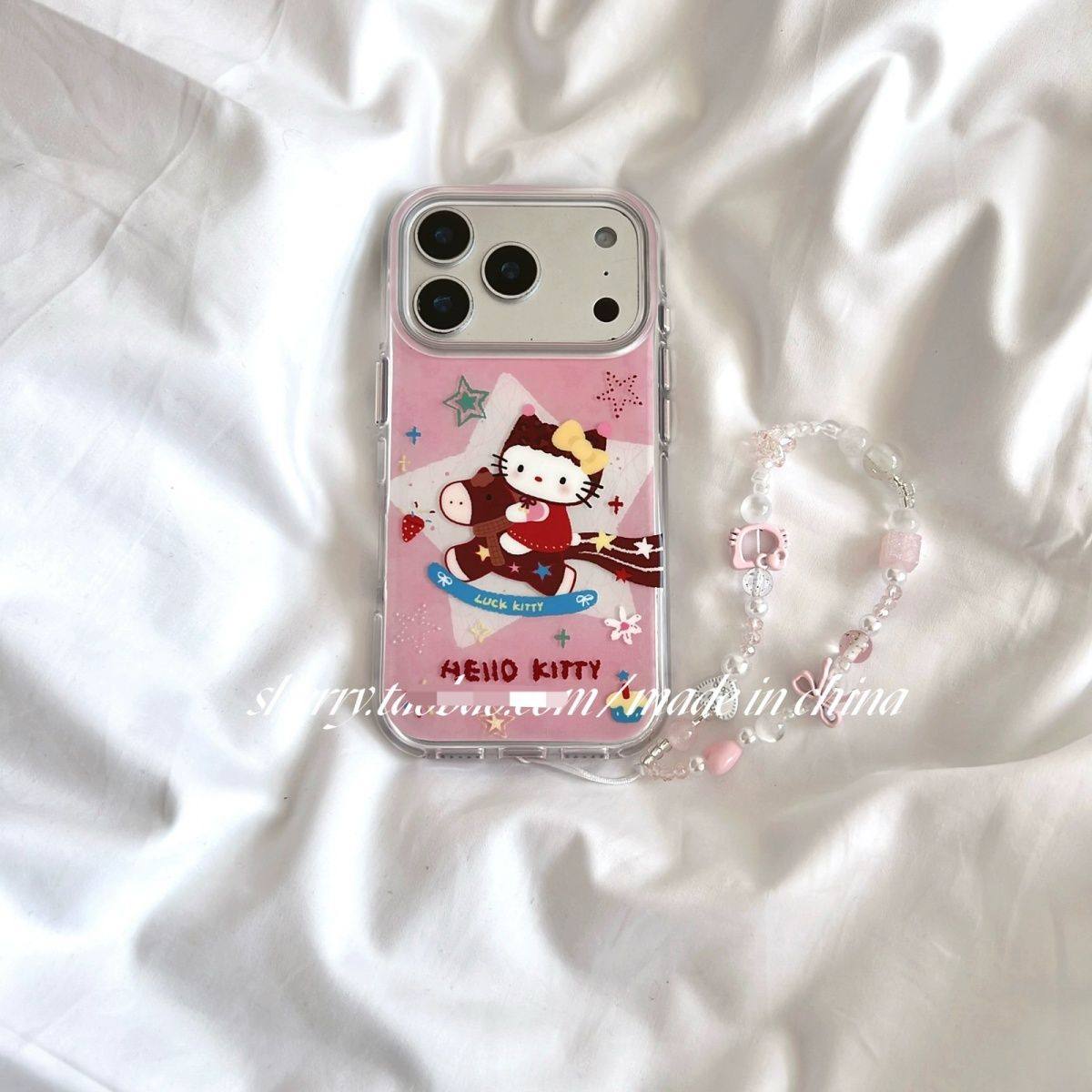 粉底星星可爱木马kt猫适用苹果17ProMax手机壳iPhone16少女心1514,3C数码配件,手机保护套/壳,淘宝优惠券,粉丝福利购,淘宝优惠卷