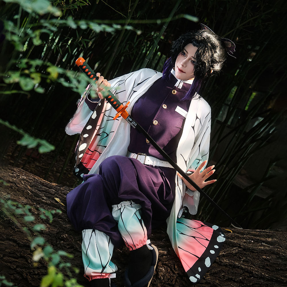 鬼灭之刃cos服蝴蝶忍羽织刺绣鬼杀队服万圣节cosplay全套猗窝座图片