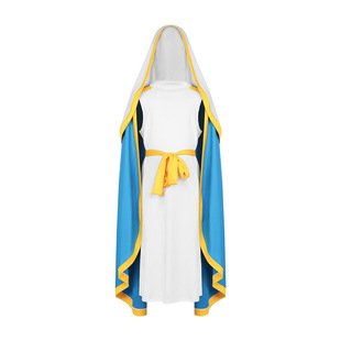 欧美外贸复古长袍斗篷cosplay中世纪连帽披风修士传教士舞台服装