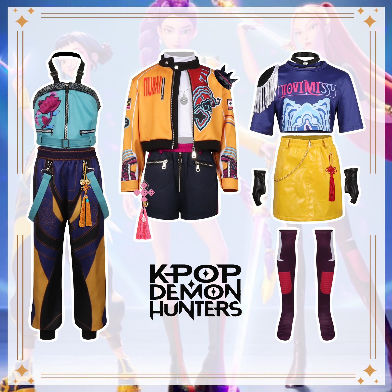 韩流k-pop猎魔女团cos服装鲁米佐依米拉服装动漫影视服装儿童款