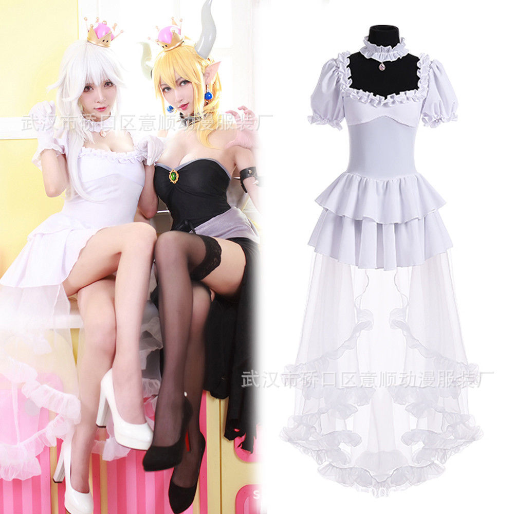马里奥幽灵姬cos服装幽灵公主娘化拟人库巴姬cosplay裙