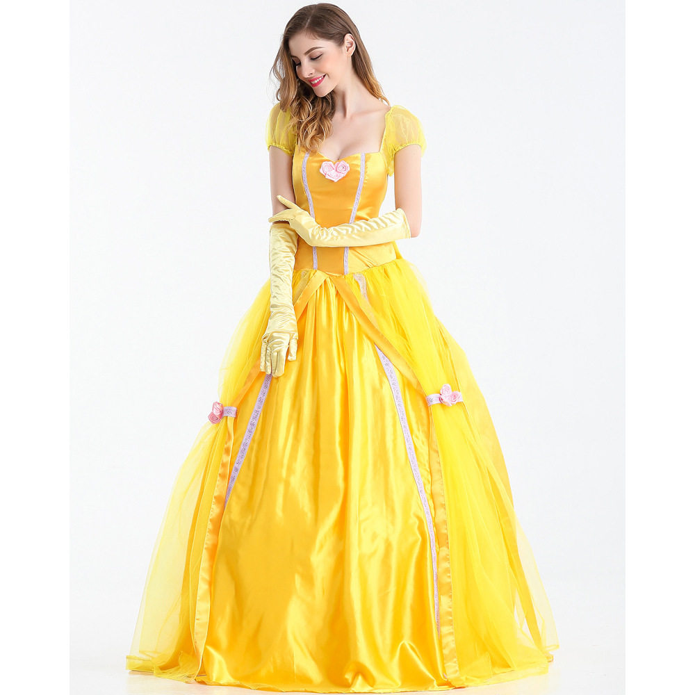 灰姑娘公主裙成人婚纱礼服性感睡美人长裙os化妆舞会派对演出服