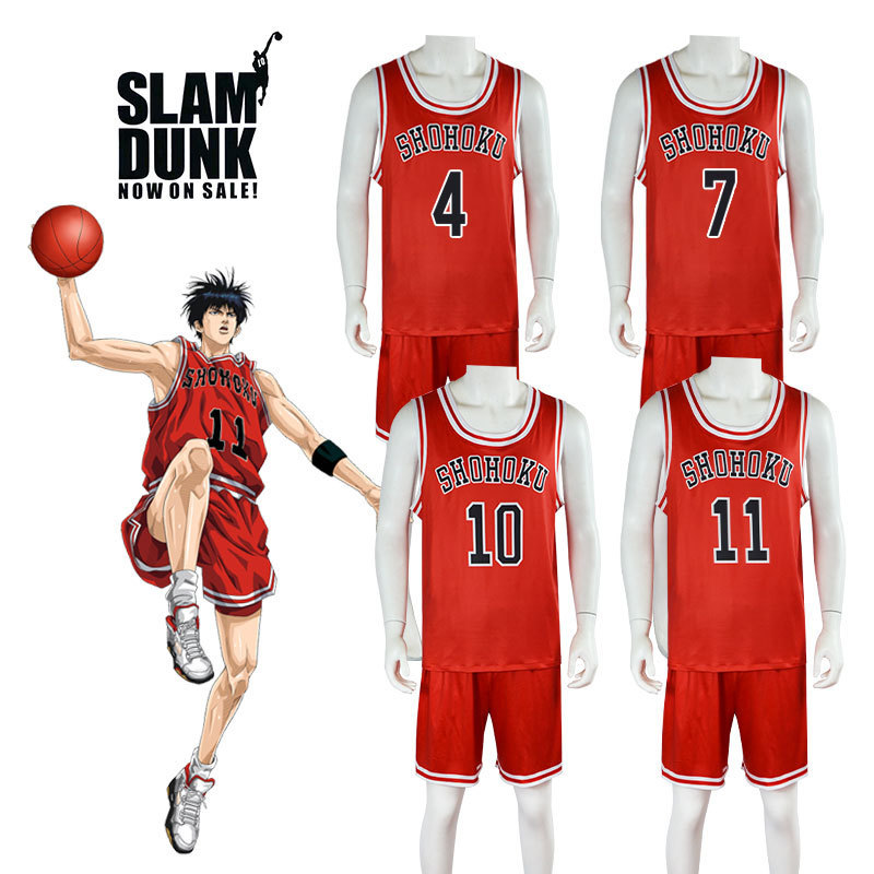 灌篮高手cos樱木花道流川枫动漫同款套装cosplay篮球队服球衣
