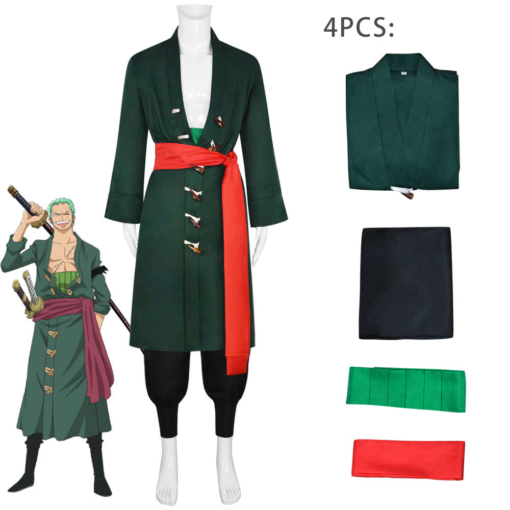 【现货】海贼王cosplay服装索隆COS服和之国卓洛两年后角色扮演服