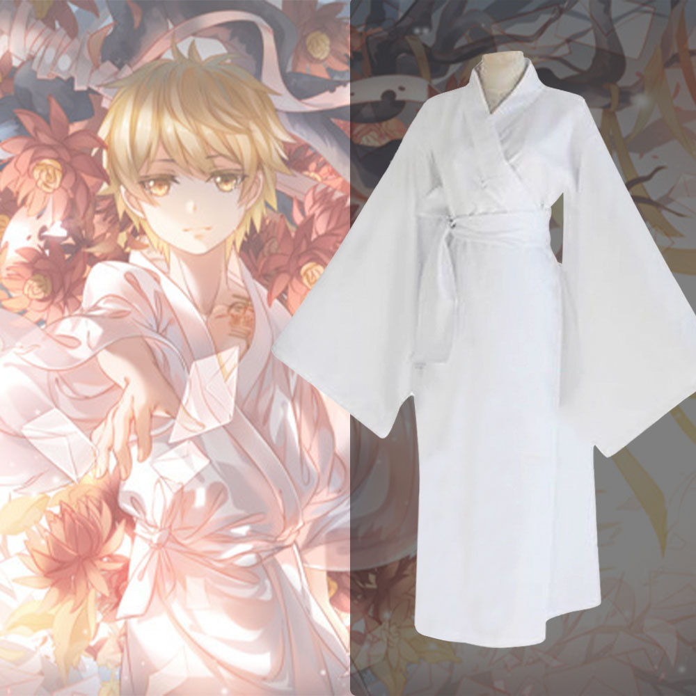 万圣节野良神cosplay服装雪音白色浴衣和服舞台表演cosplay和服