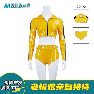 万圣节服饰杀死比尔cos新娘TheBride短袖短裤两件套cosplay服装