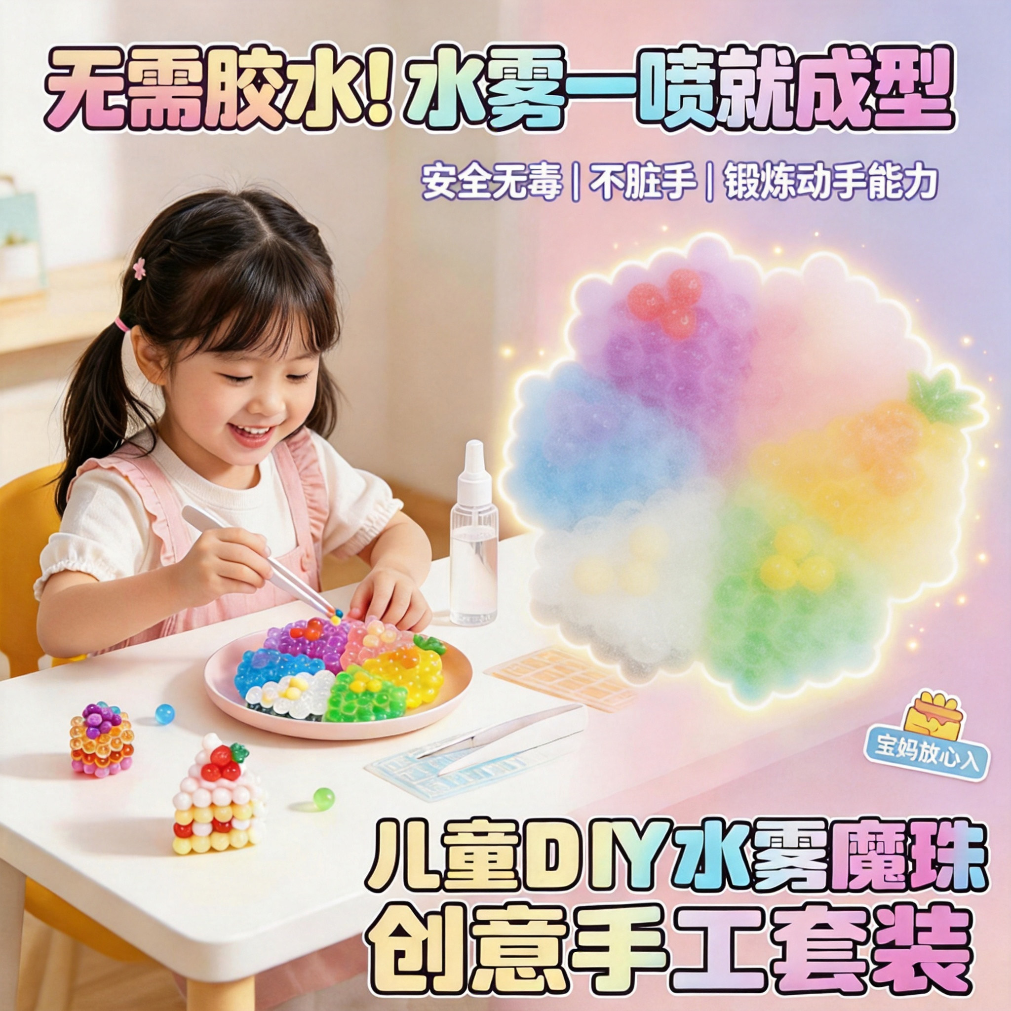 德国夜光水雾魔珠过家家diy套装
