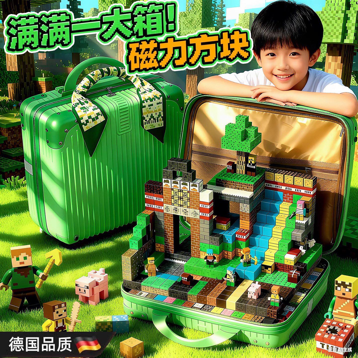 德国磁力积木3-6岁儿童益智玩具
