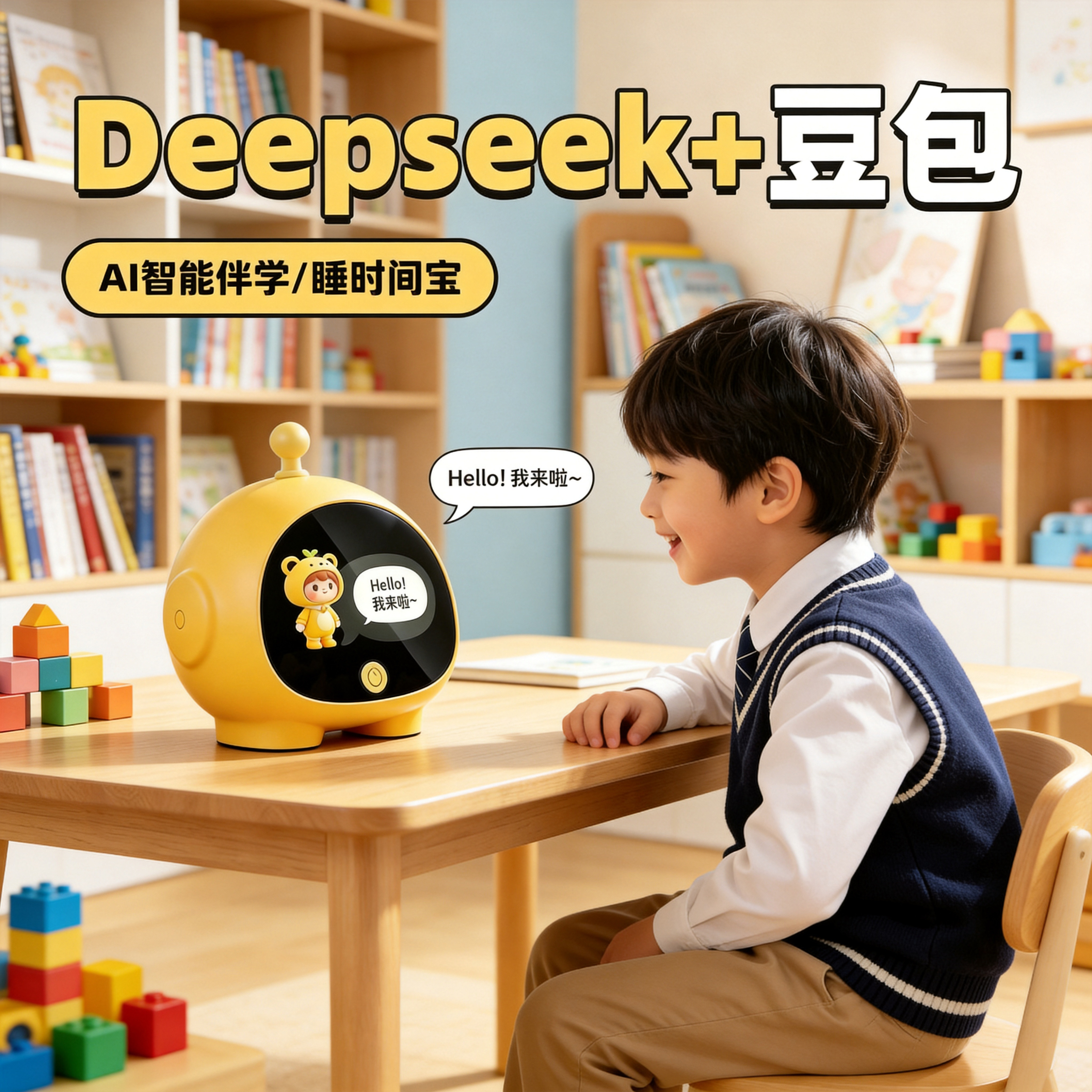 儿童智能ai机器人闹钟故事早教机