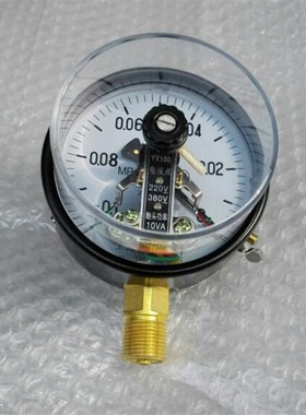 YX100 电接点 220V 触头功率10VA -0.1~0mpa 真空电接点压力表