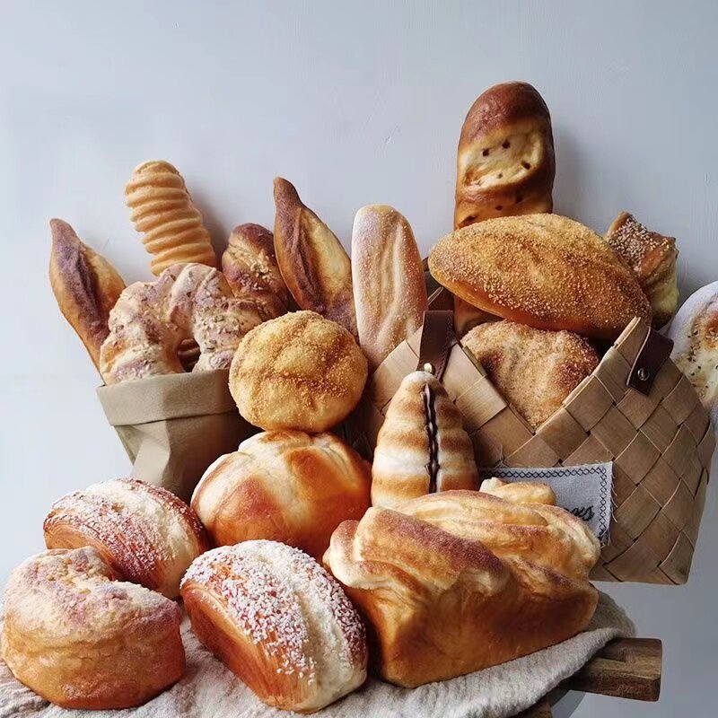 仿真欧包割包模型法式大长棍模型假面包柔软面包pu道具摆设装饰品