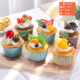 新款 仿真彩色纸杯蛋糕假软香模型摆设道具食物模型橱窗装 饰婚庆