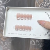 高级感中长款 指尖芭蕾 纯手工穿戴甲2025新款 绝美闪钻高质量美甲