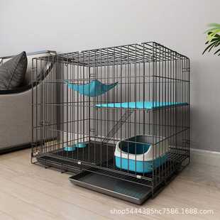 猫笼家用室内超大自由空间带厕所一体可折叠便捷外出二三层猫别墅
