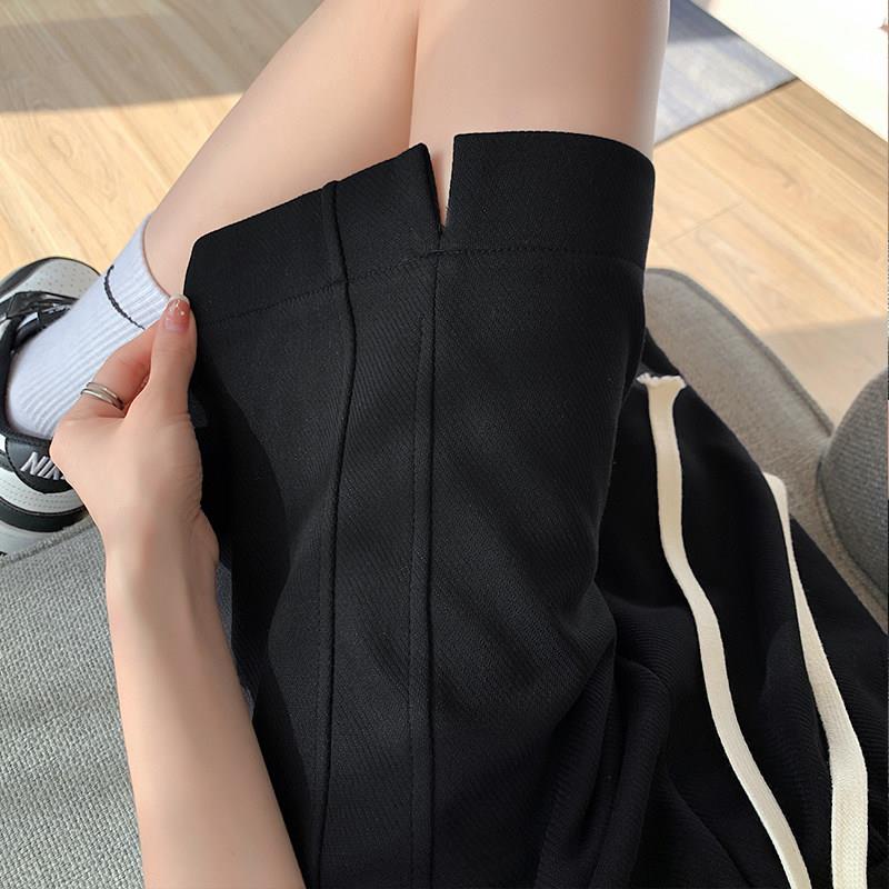 韩国运动短裤女夏季薄款2024新款美式五分裤显瘦直筒休闲阔腿五分