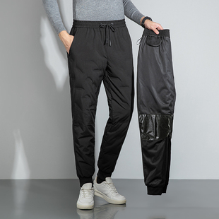 外穿12069冬季 男 男士 羽绒裤 休闲保暖加厚休闲裤 备用 新款