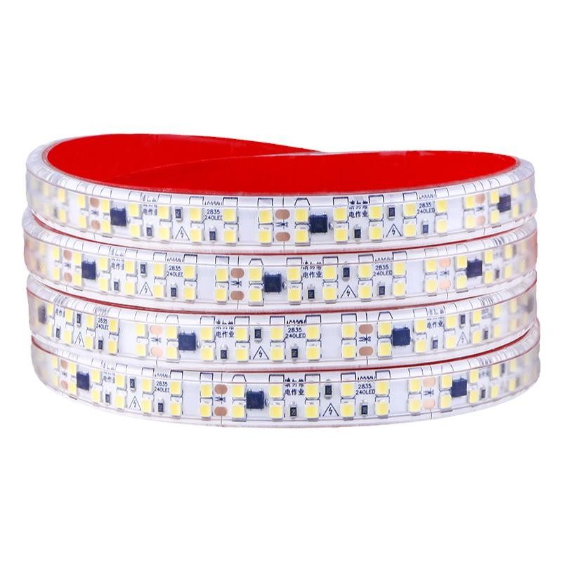 新款免驱动灯带ledm灯条220V带背胶自粘10cm任意剪防水线性灯超亮